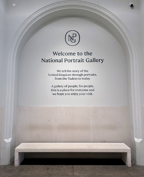 NPG welcomes visitors to the National Portrait Gallery. Image courtesy of National Portrait Gallery and EDIT Studio.